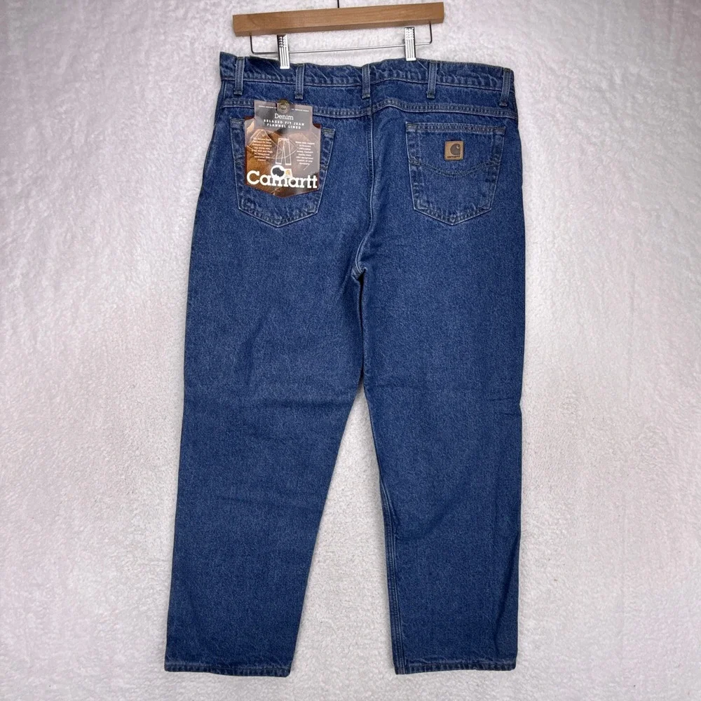Carhartt Relaxed Fit Flannel Lined Denim Jeans‎ Mens B21 DST 50X30 NWT NOS